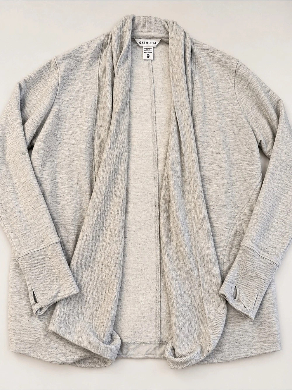 Athleta Pranayama Wrap Draped Cardigan Gray XS